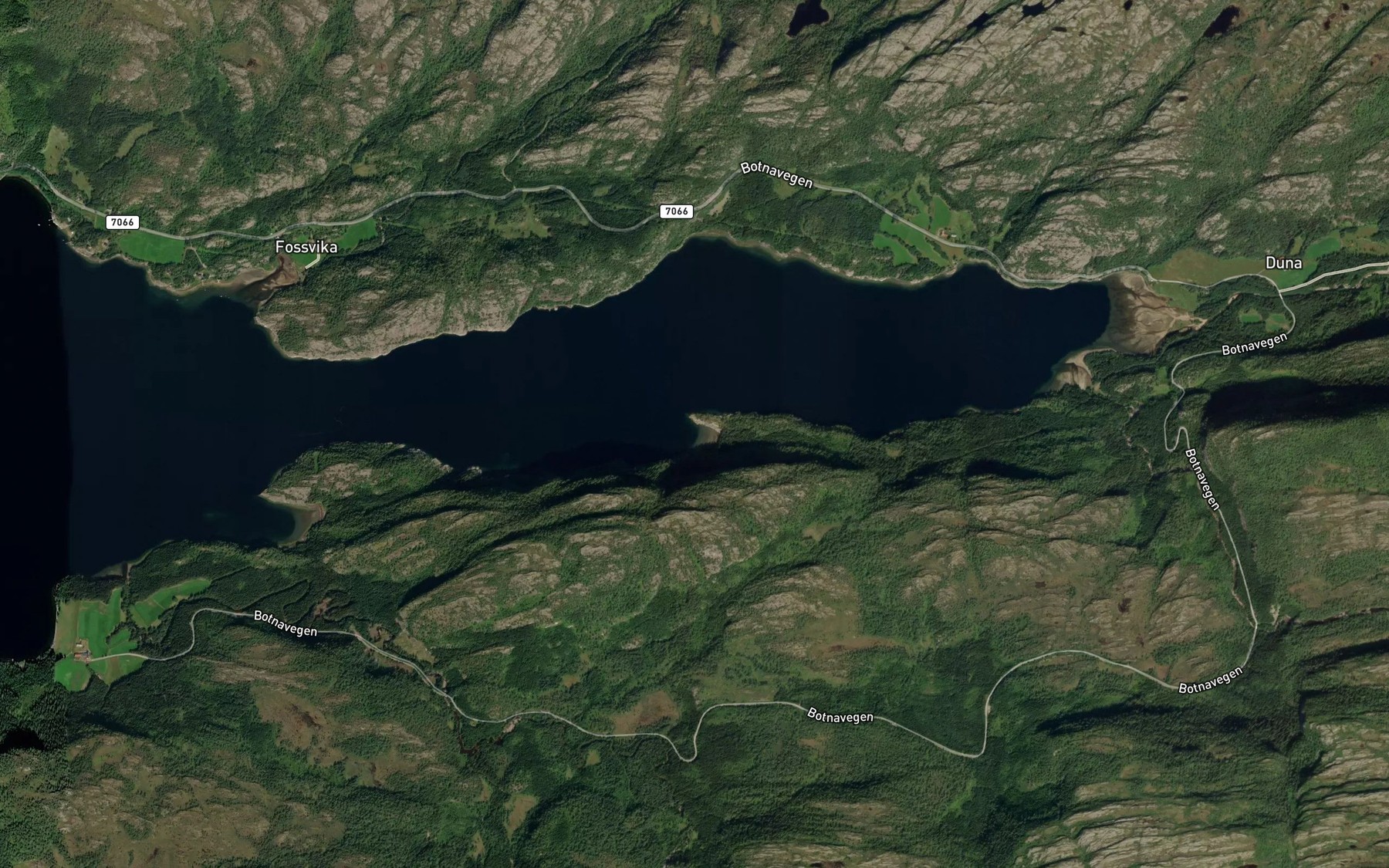 Satellite map of the Indre Hestvika