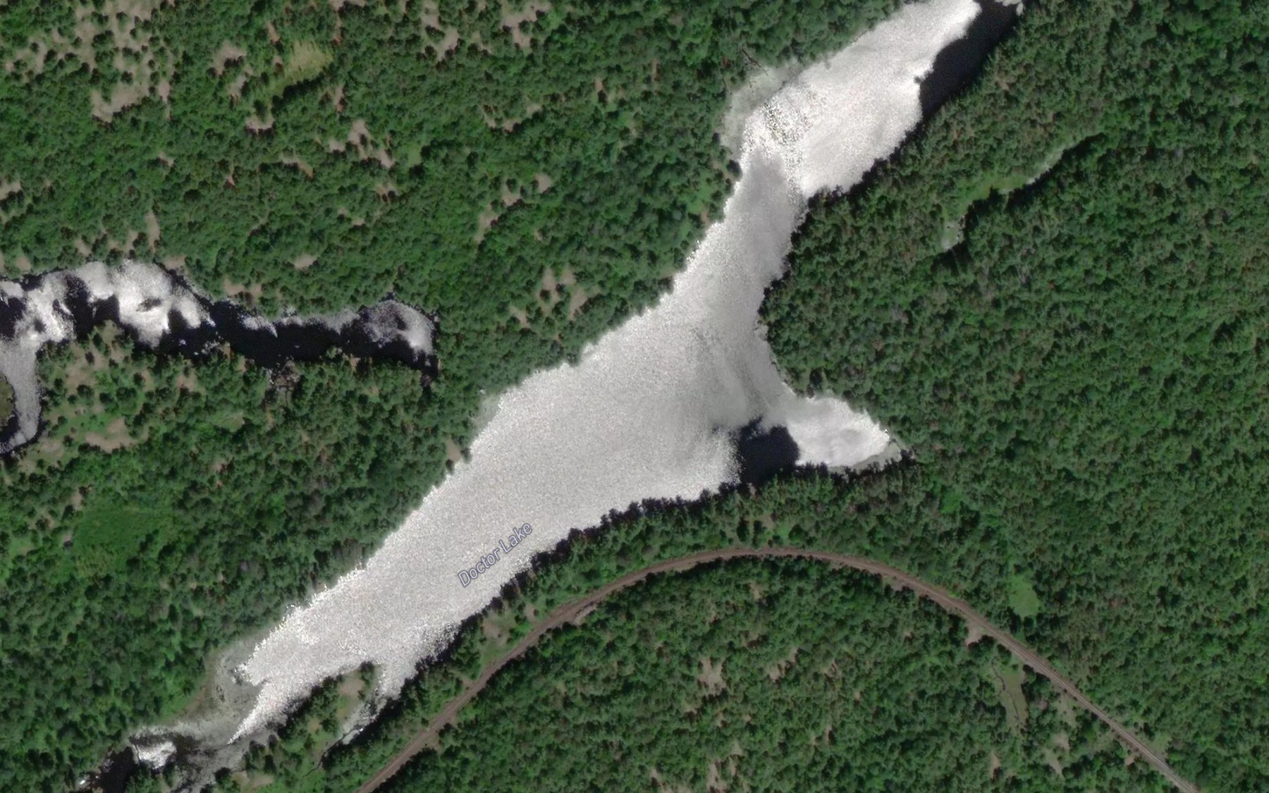 Satellite map of the Doctor Lake