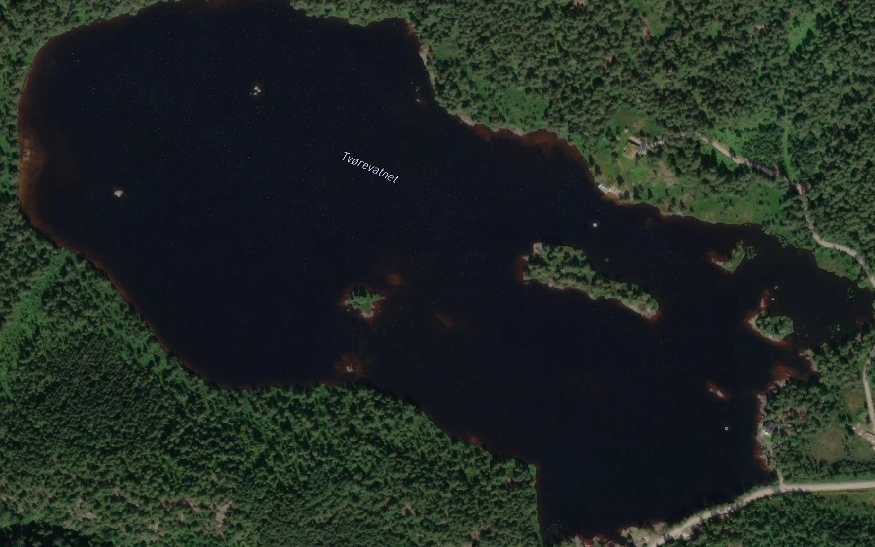 Satellite map of the Tvorevatnet