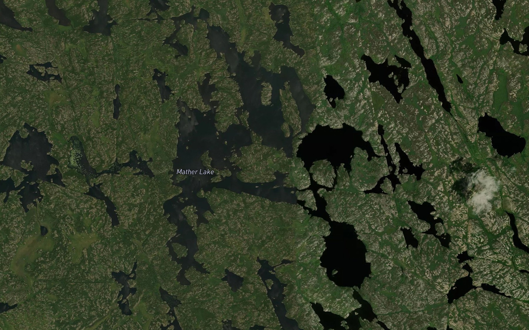 Satellite map of the Mather Lake