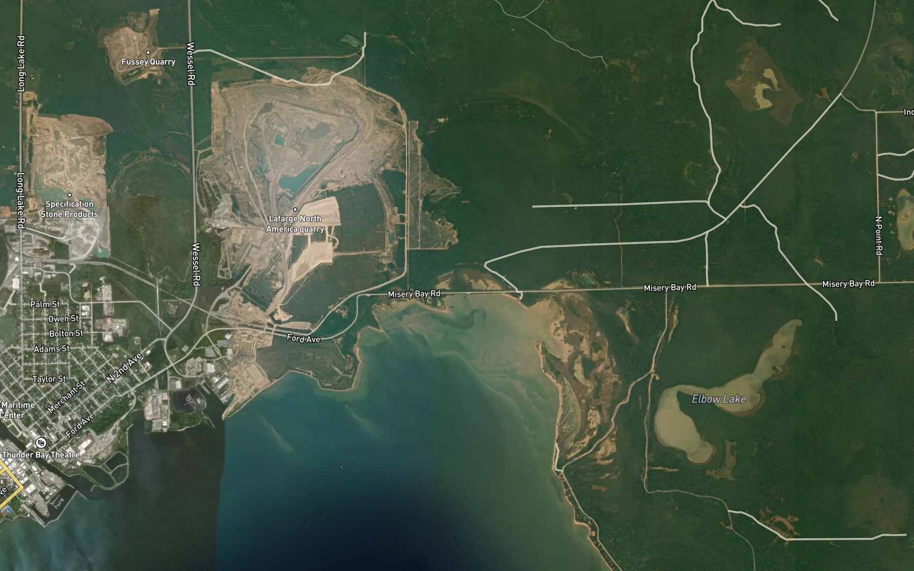 Satellite map of the Norwegian Creek