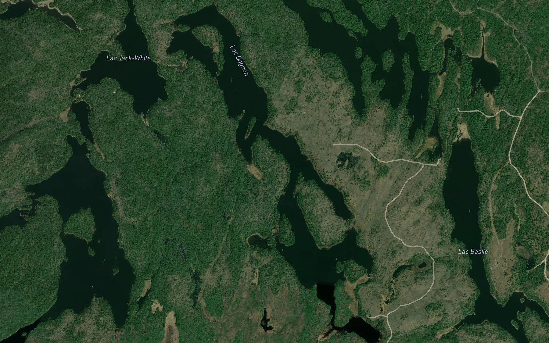 Satellite map of the Lac McKeown