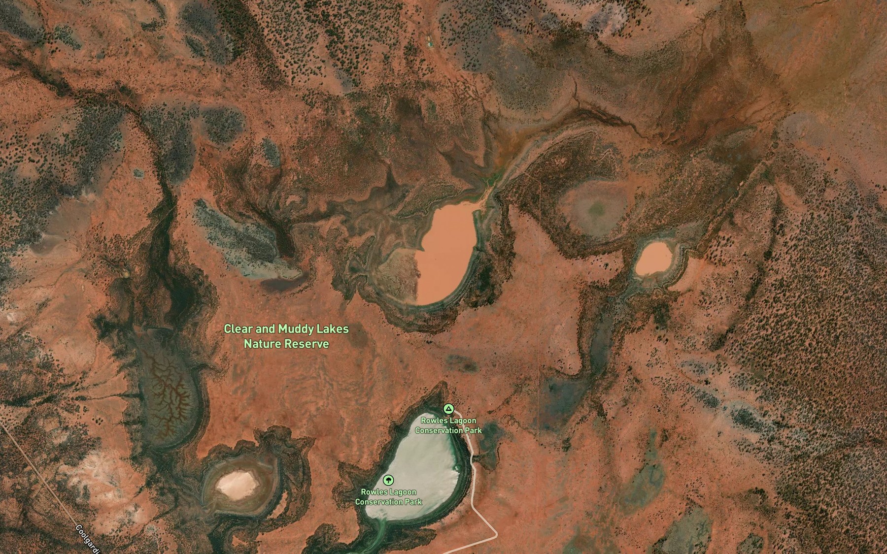 Satellite map of the Carnage Lake