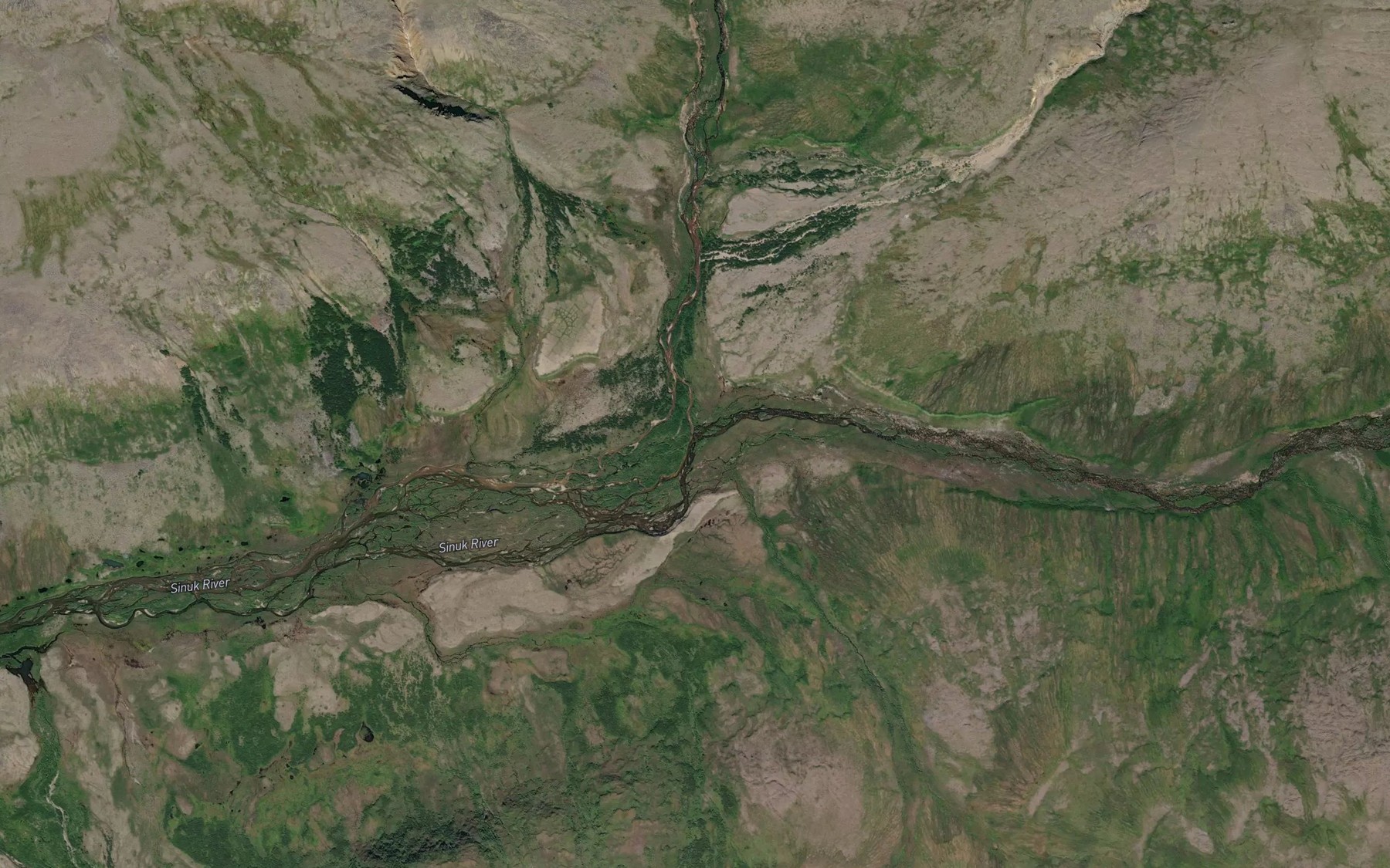 Satellite map of the Windy Creek