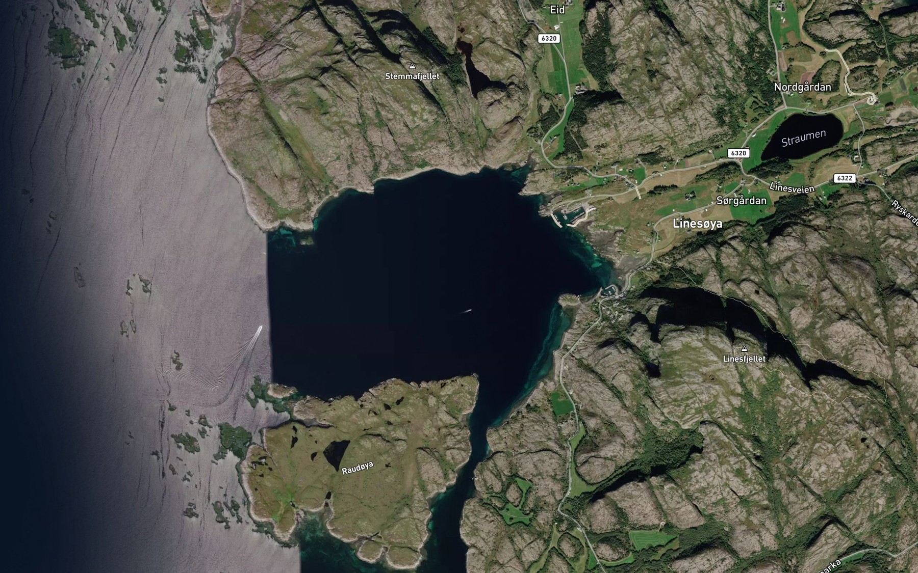 Satellite map of the Sorgardsvagen