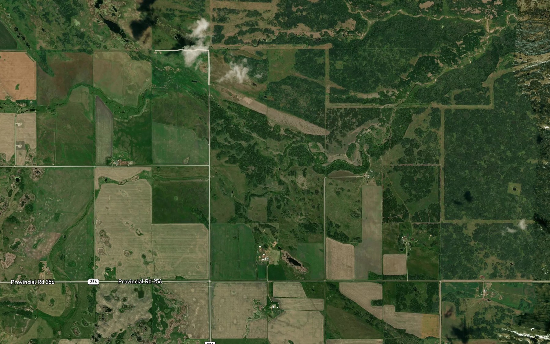 Satellite map of the Hotonka Creek