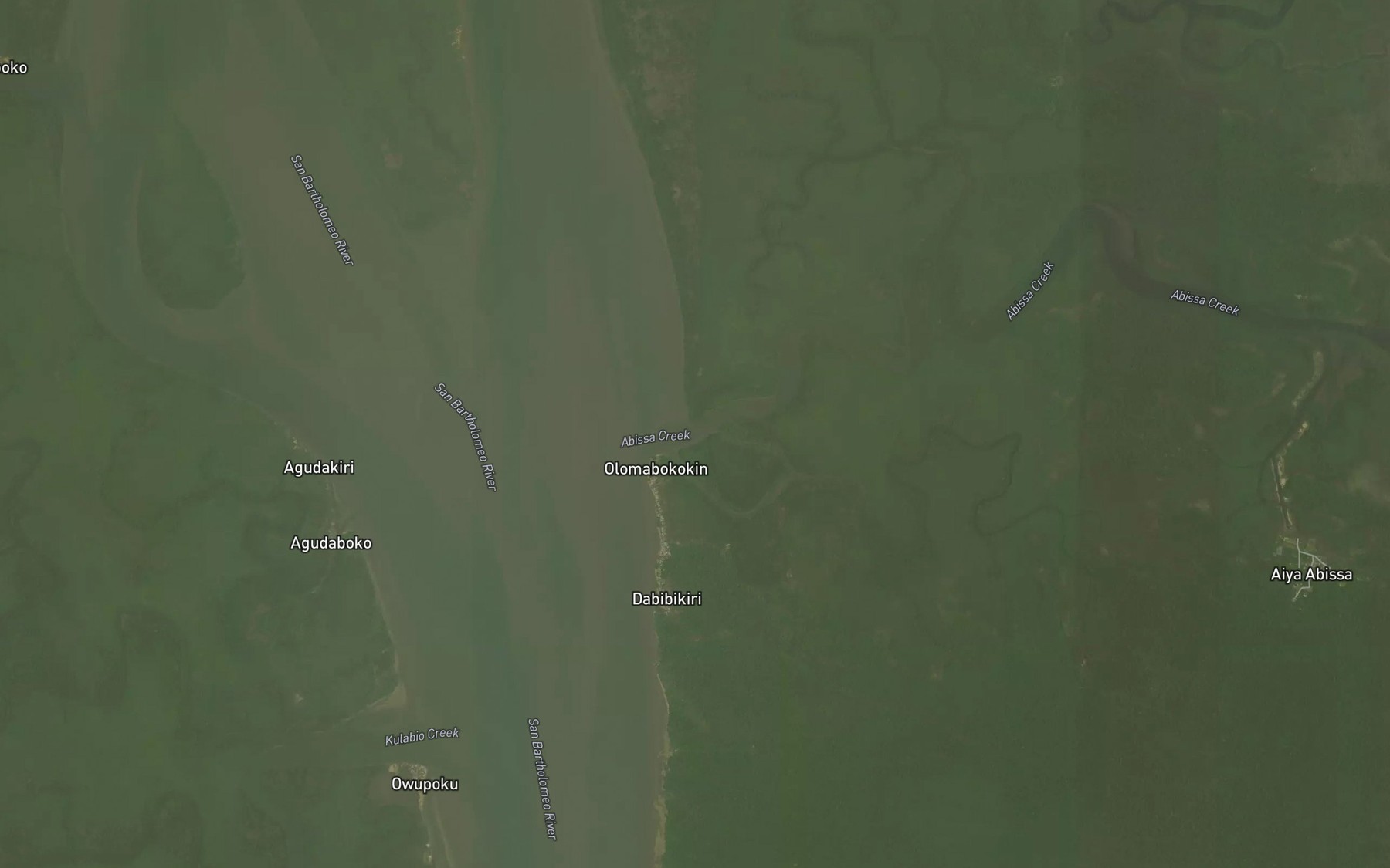 Satellite map of the Olomabokokiri Creek