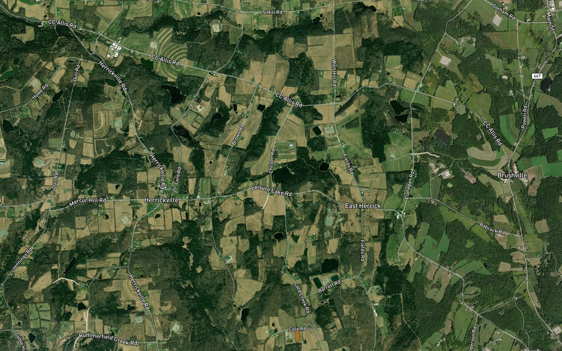 Satellite map of the Chillson Pond