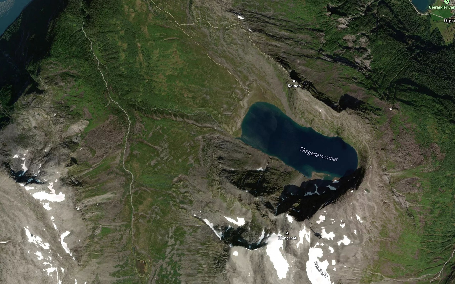 Satellite map of the Blavatnet