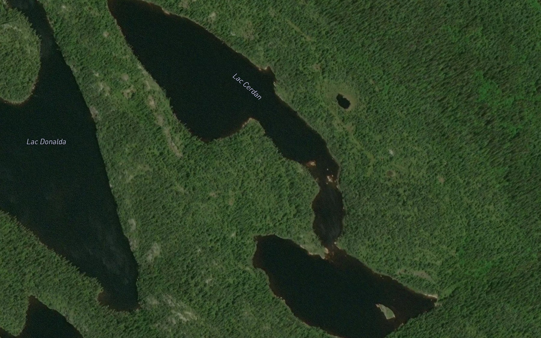 Satellite map of the Lac Cerdan