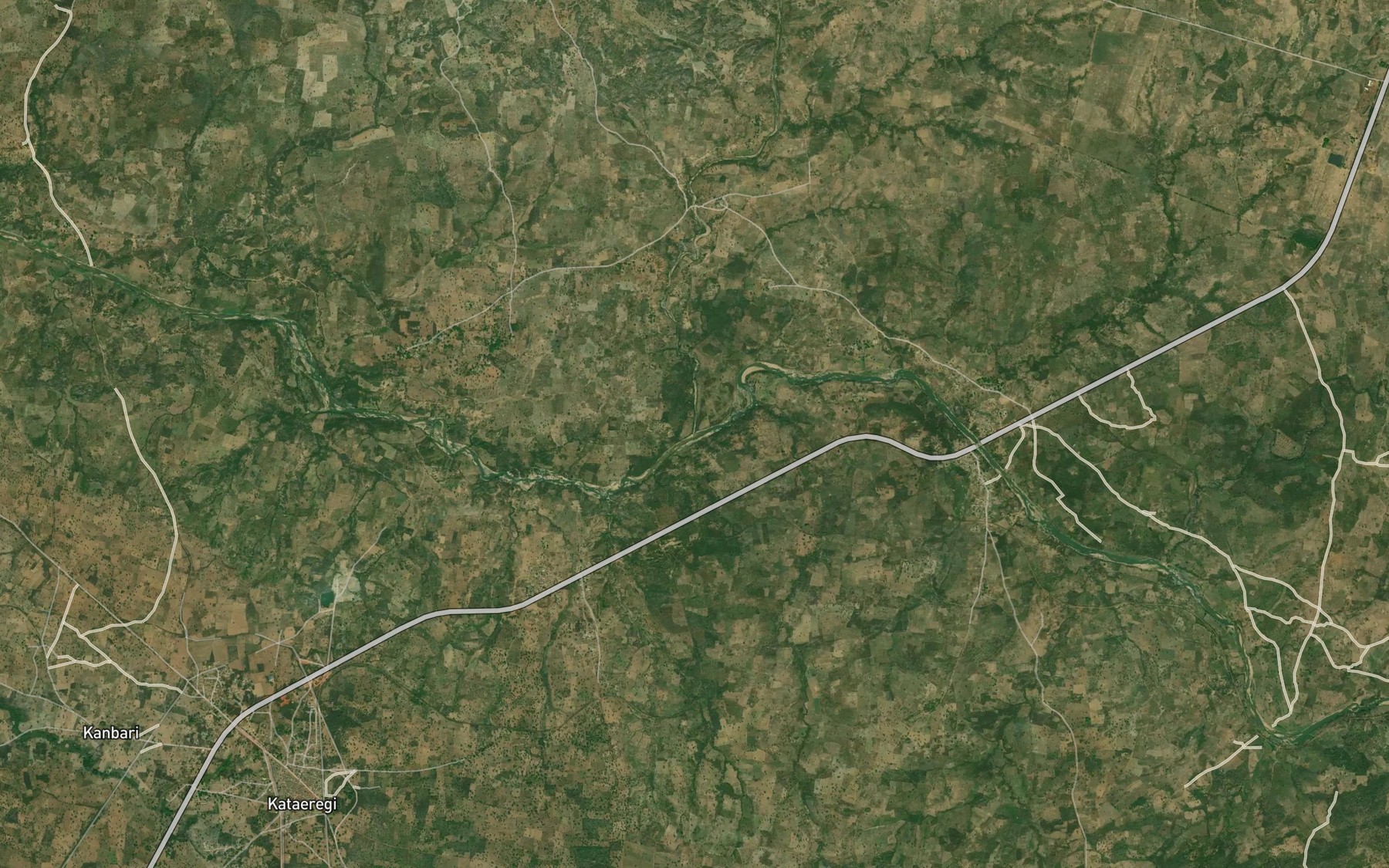 Satellite map of the River Dagga