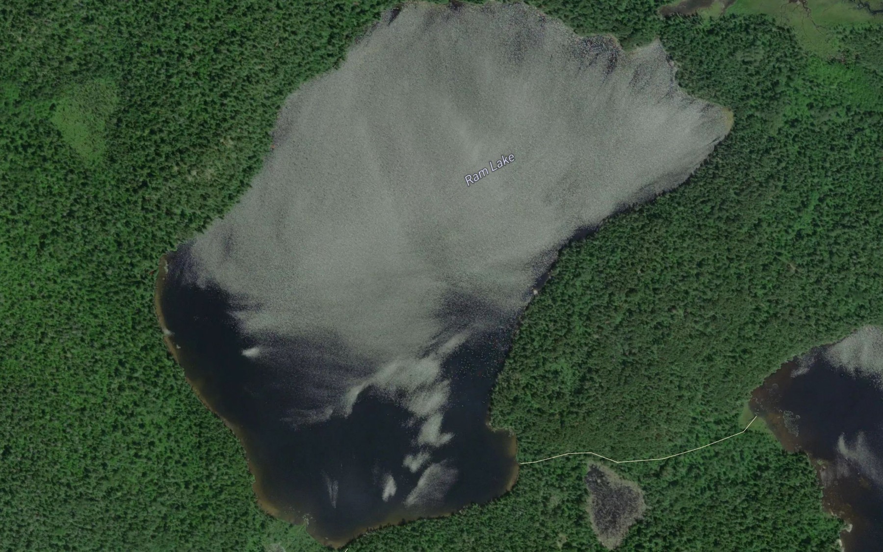 Satellite map of the Ram Lake