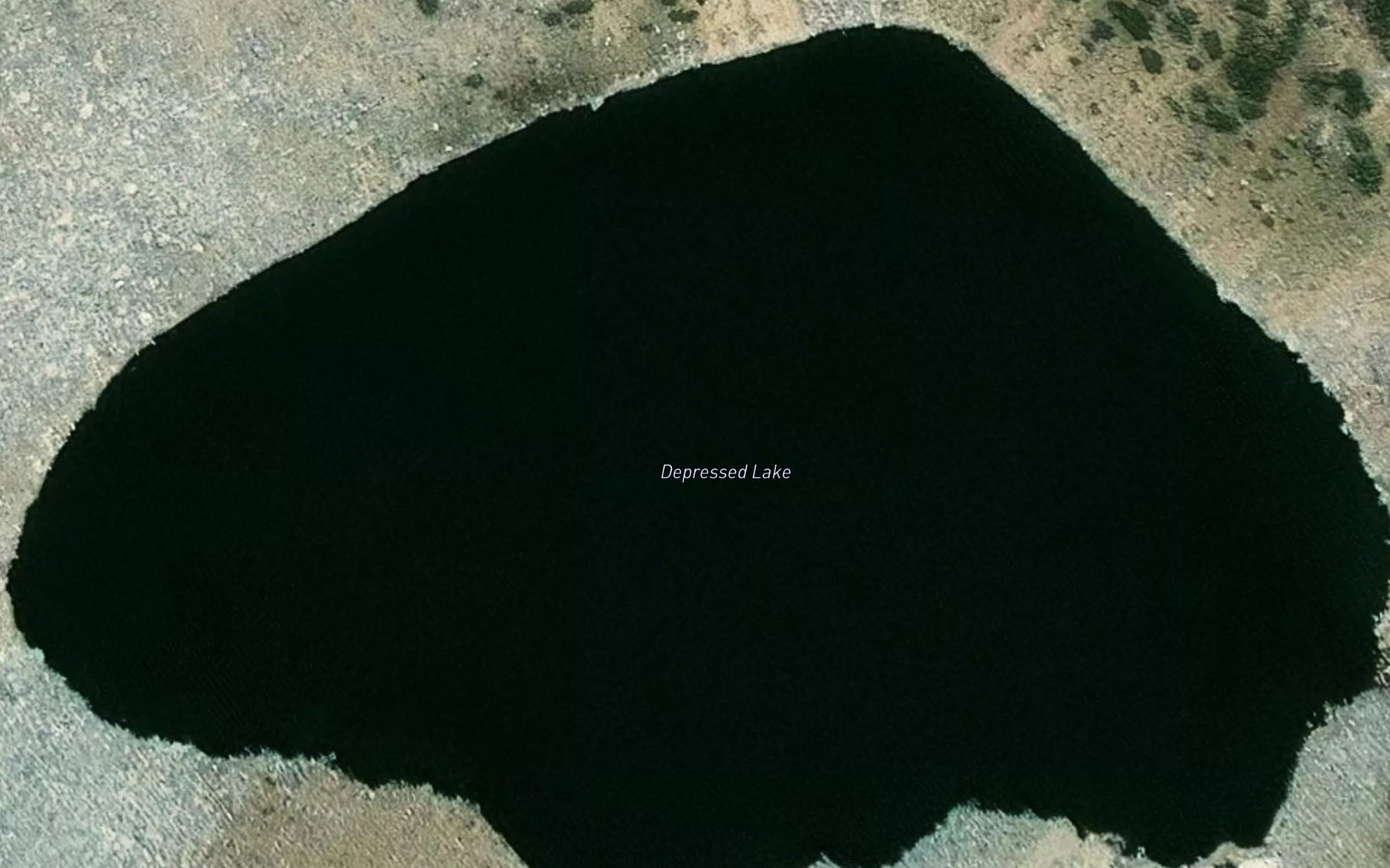 Satellite map of the Depressed Lake