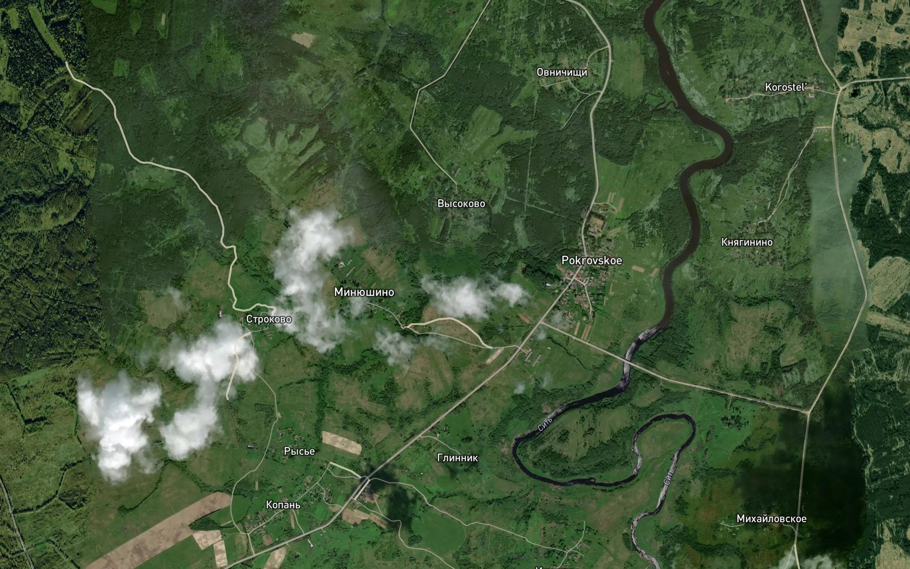 Satellite map of the Gorshkovka