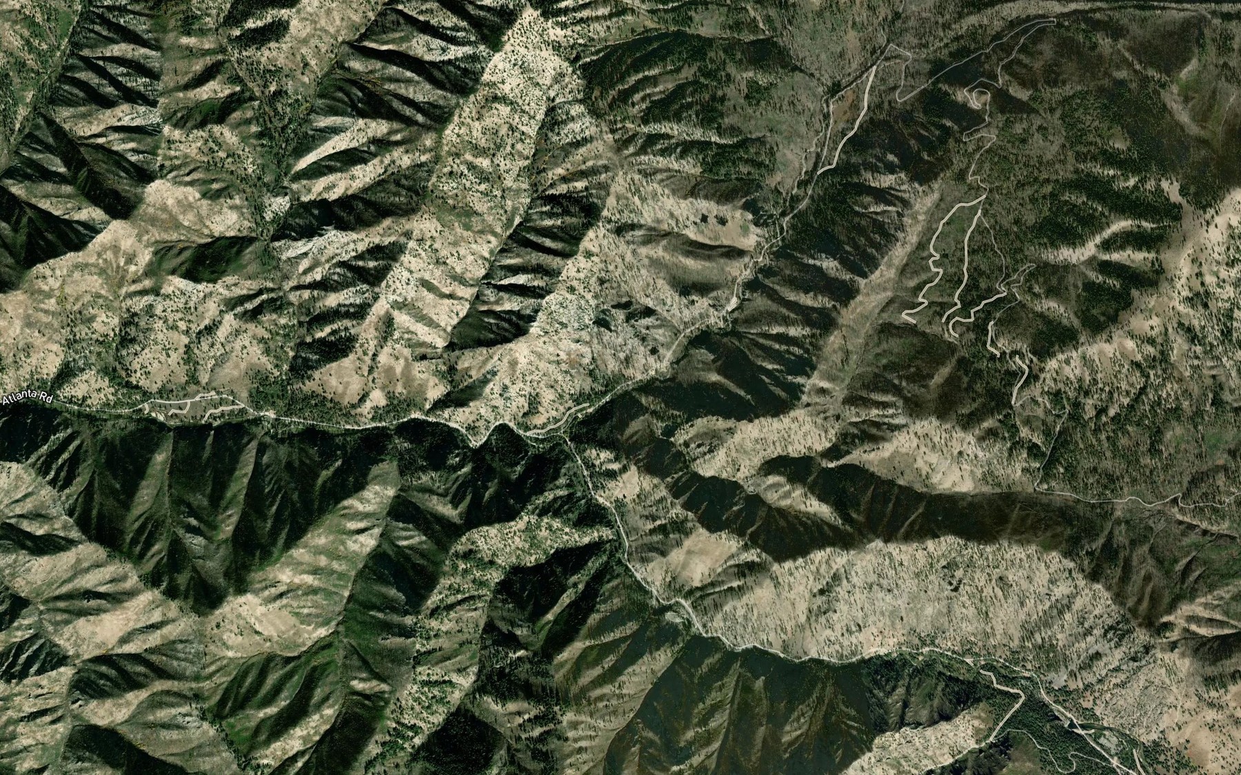 Satellite map of the China Fork