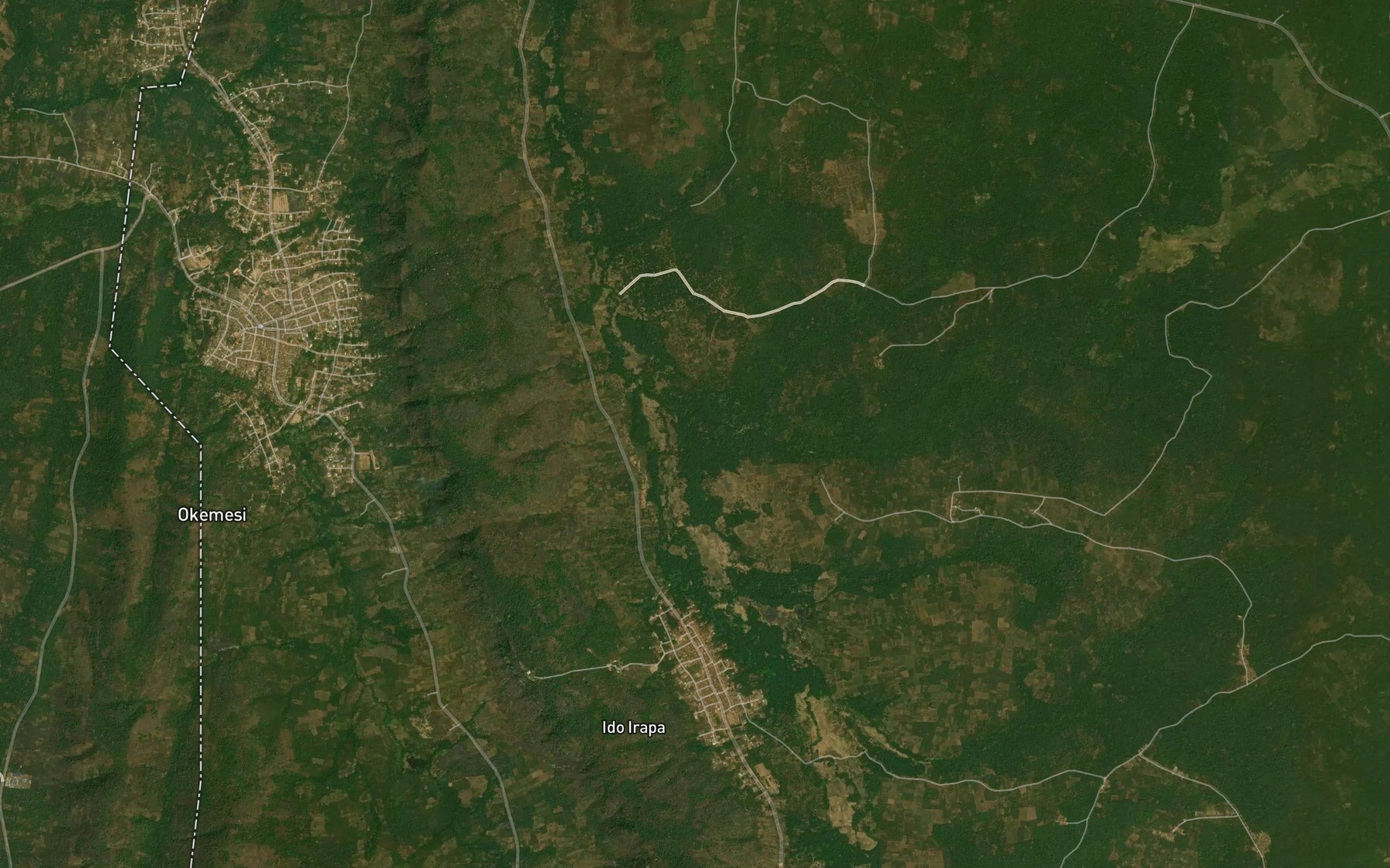 Satellite map of the River Oyi
