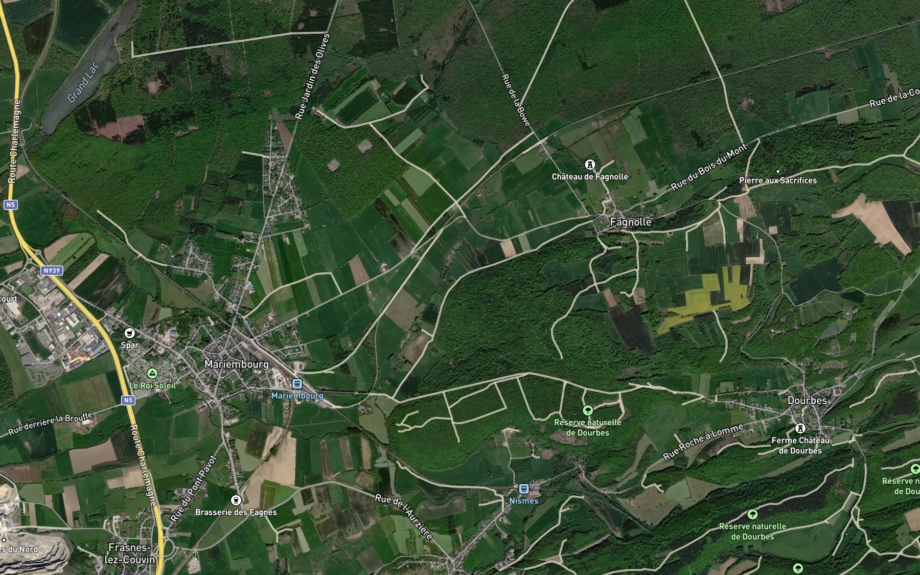 Satellite map of the Benitier