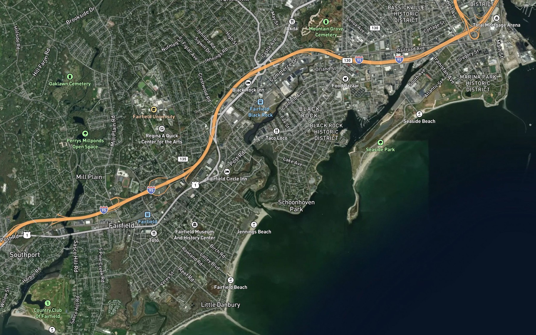 Satellite map of the Spot 2
