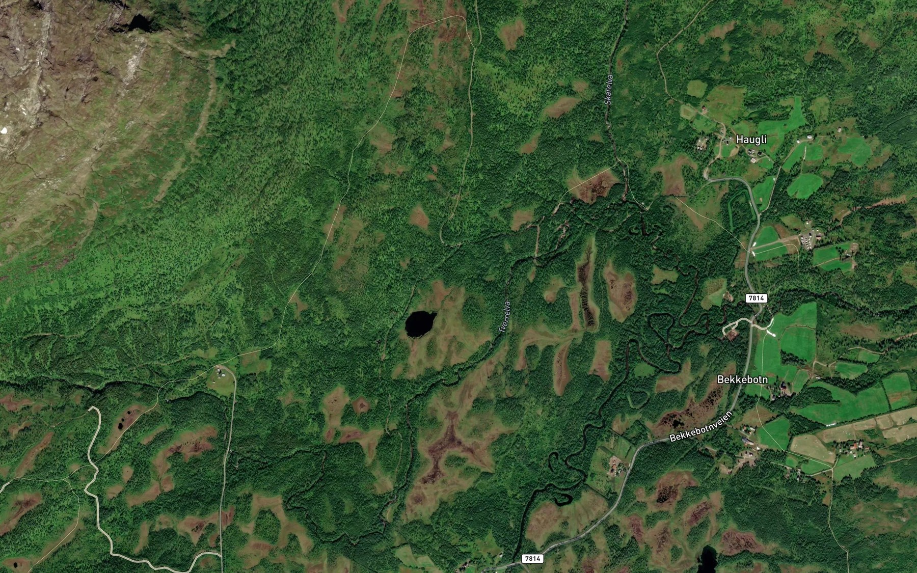 Satellite map of the Saeterbekken