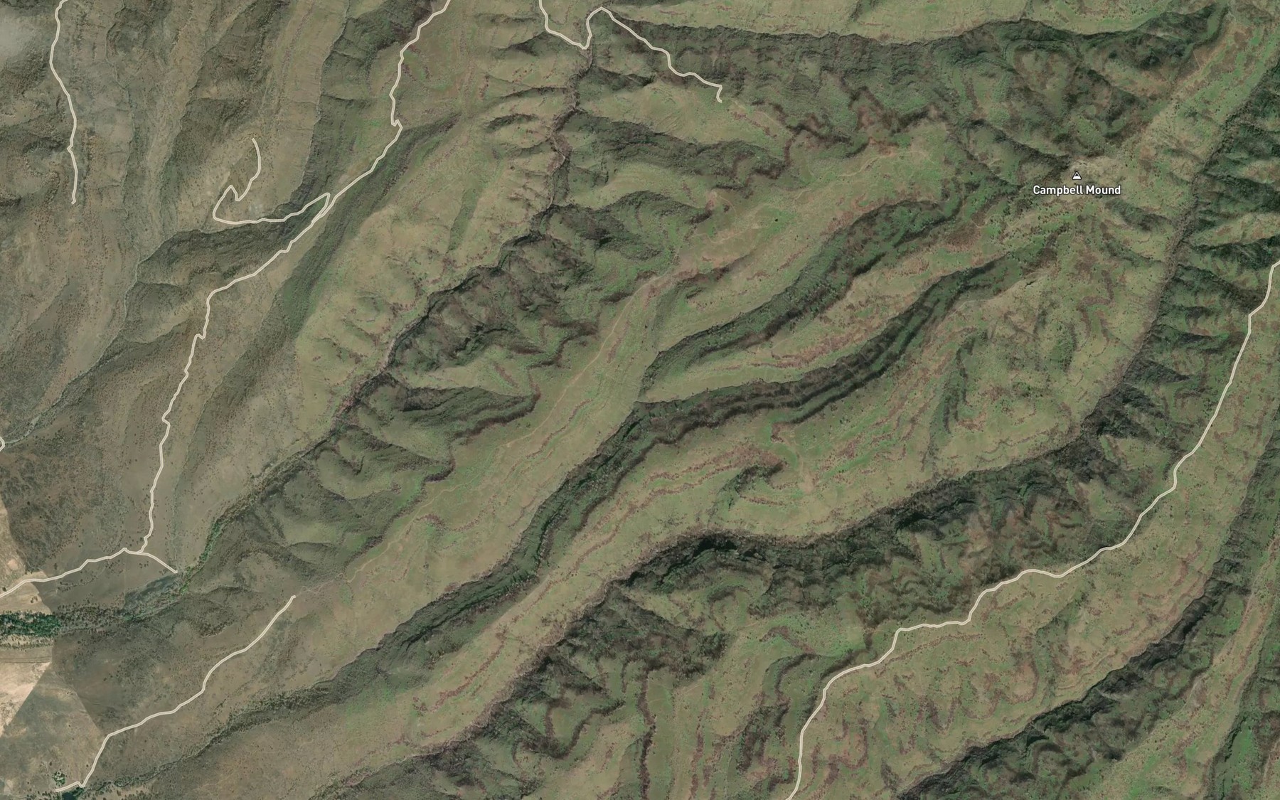 Satellite map of the North Fork Rattlesnake Creek
