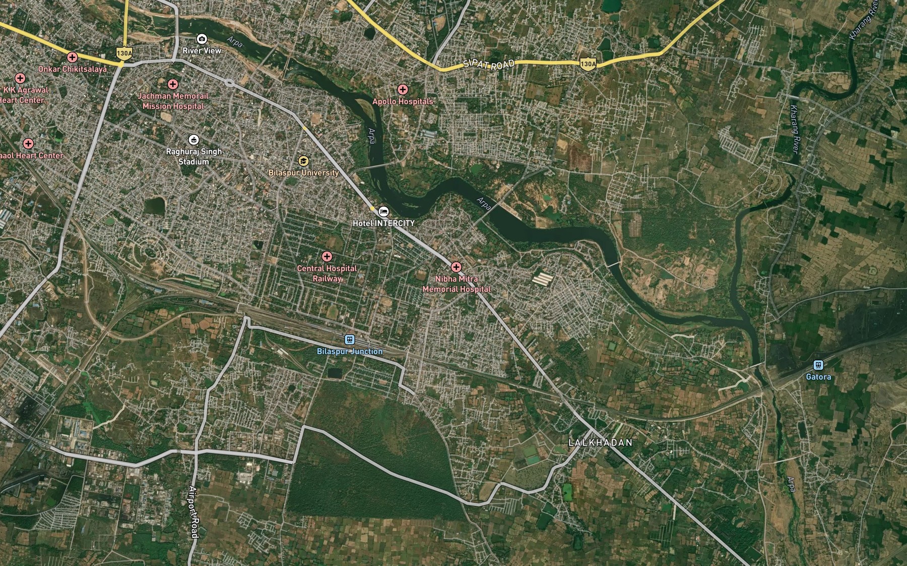 Satellite map of the Bandhwa Talao