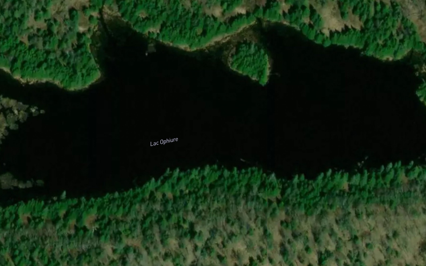 Satellite map of the Lac Ophiure