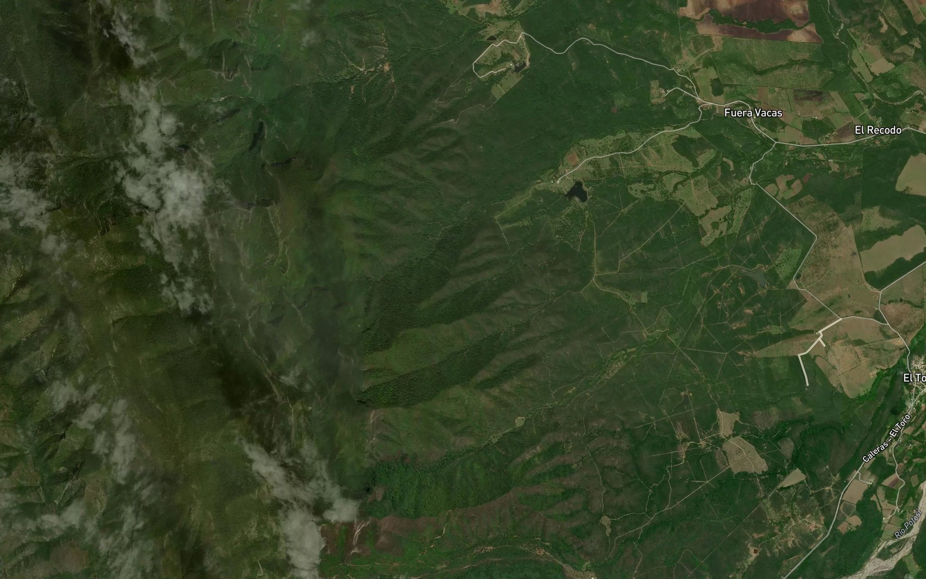 Satellite map of the La Parra