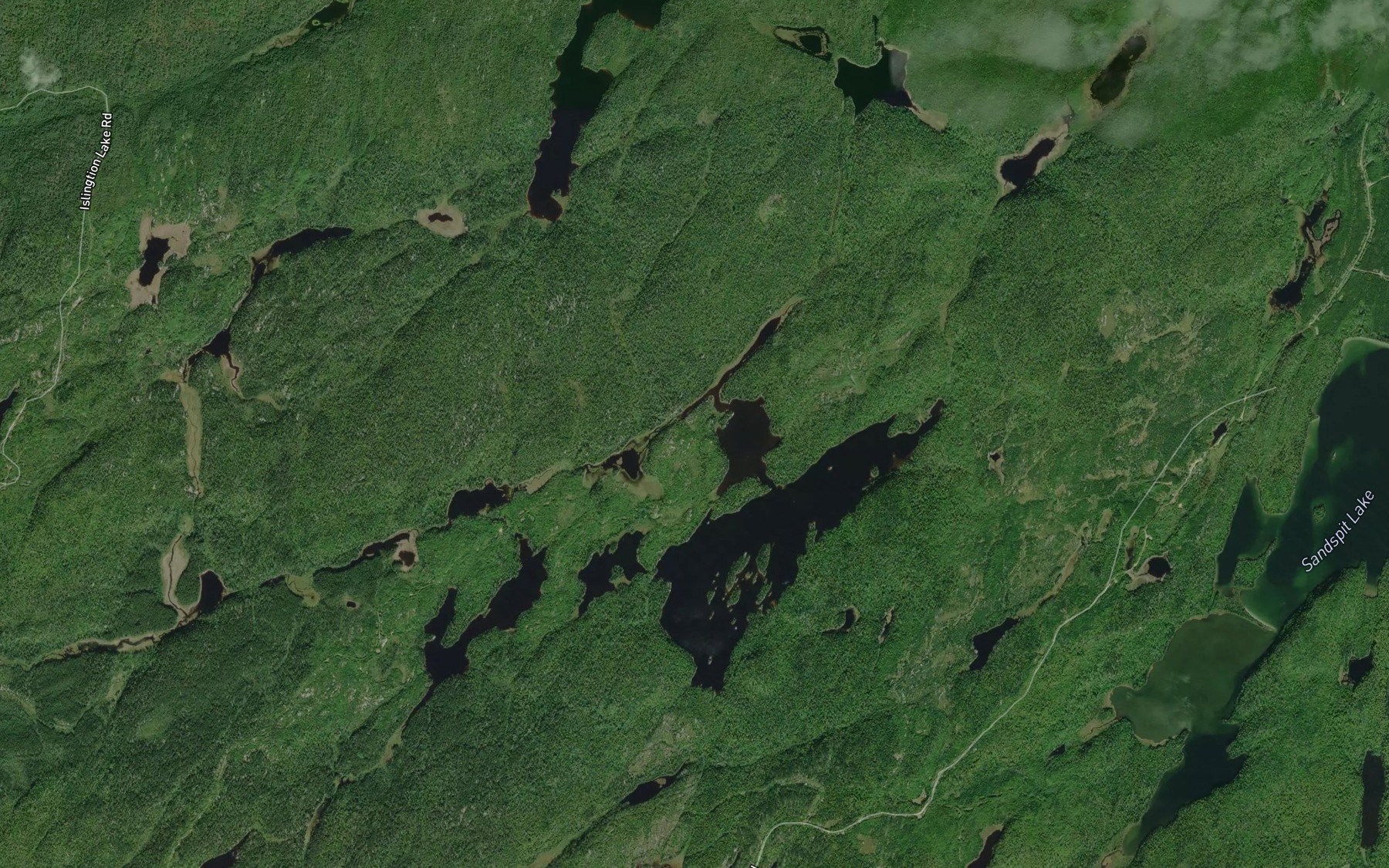 Satellite map of the Wellwood Creek
