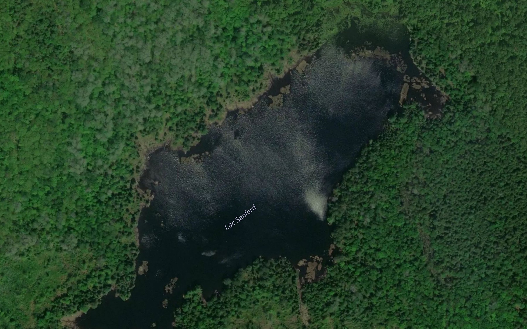 Satellite map of the Lac Sanford
