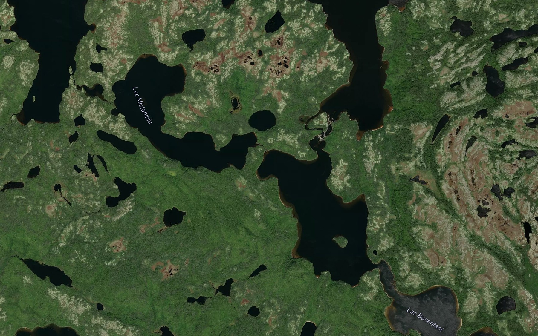 Satellite map of the Baie du Camp a Samuel