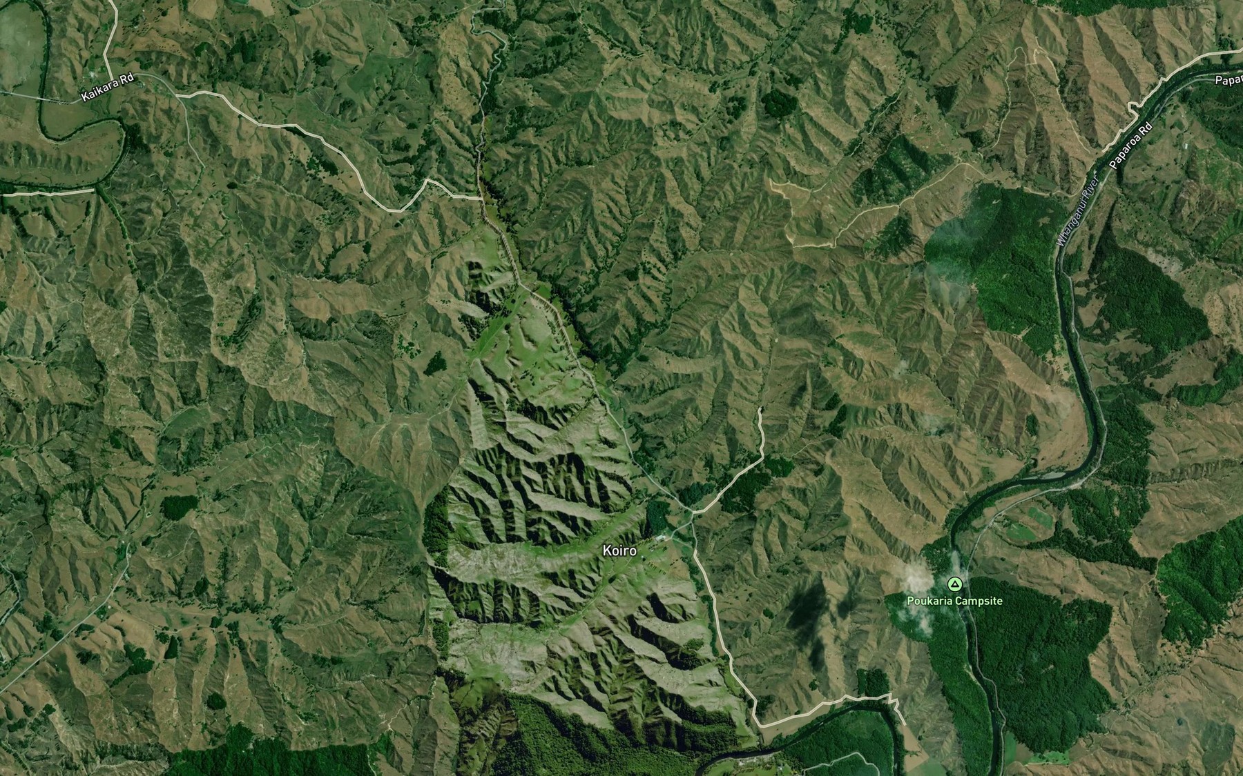 Satellite map of the Otuiti Stream