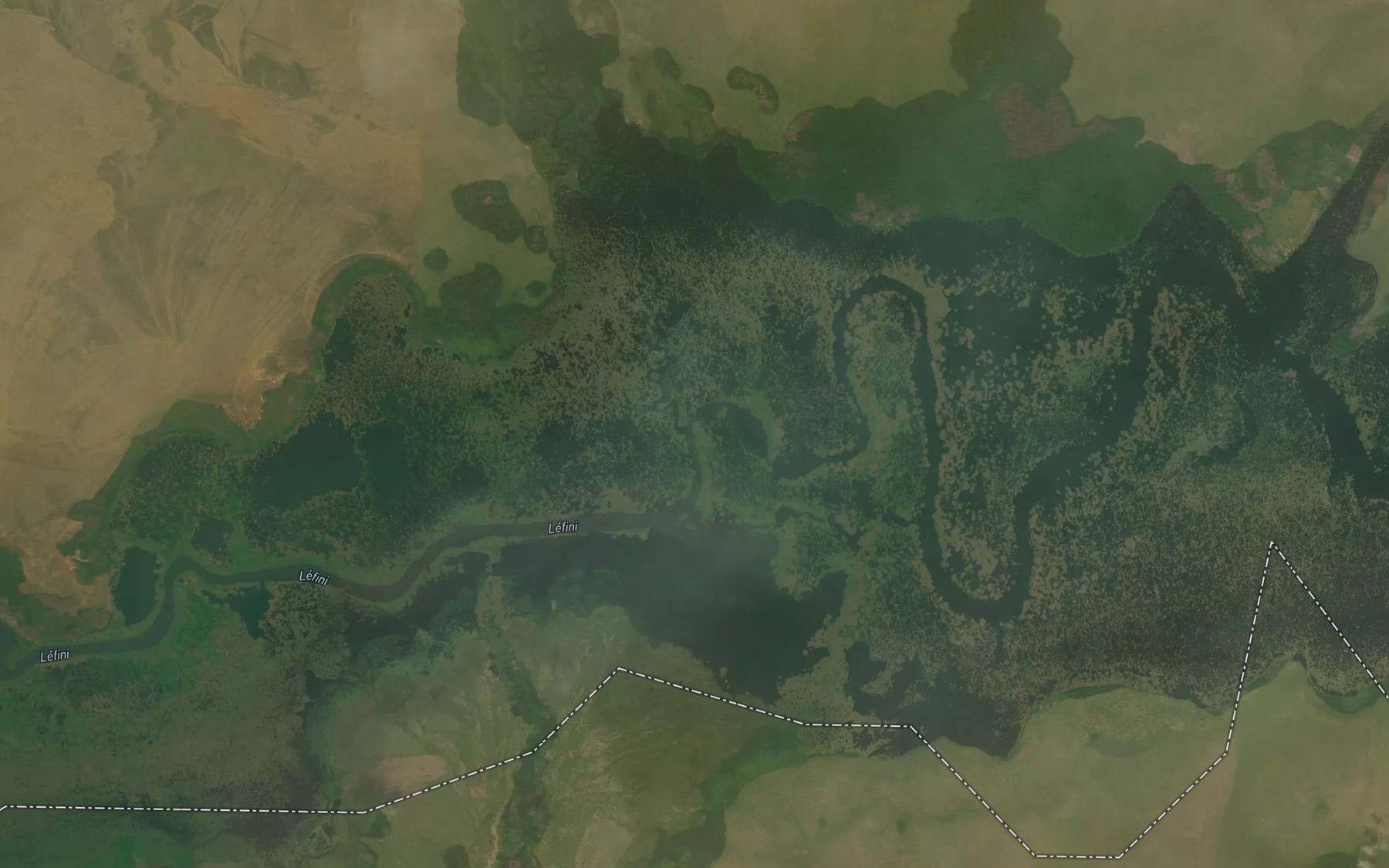 Satellite map of the Nkoue