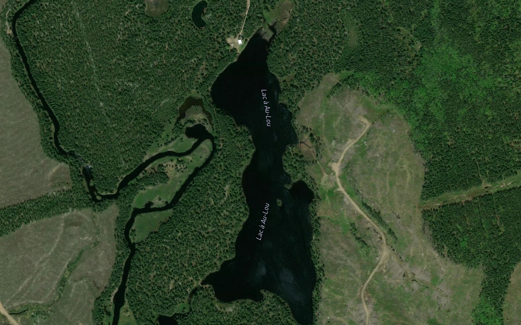 Satellite map of the Lac a Au-Lou