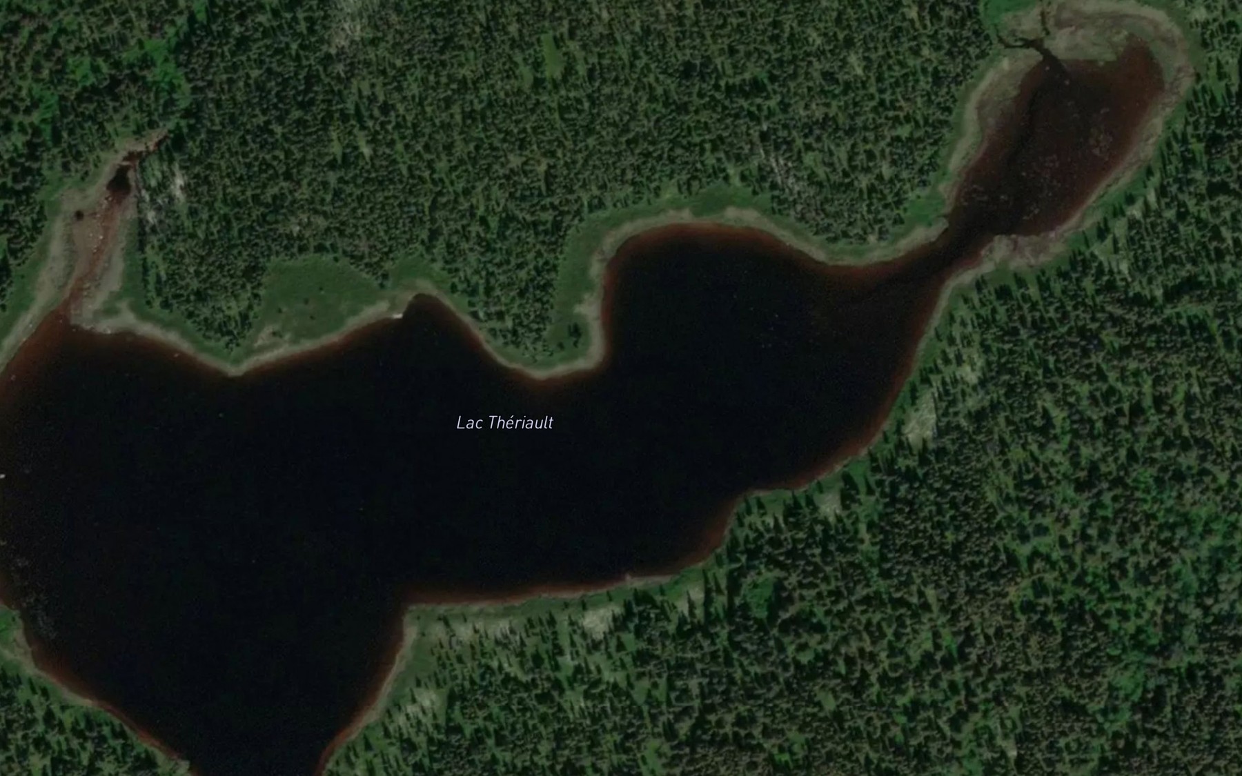 Satellite map of the Lac Theriault