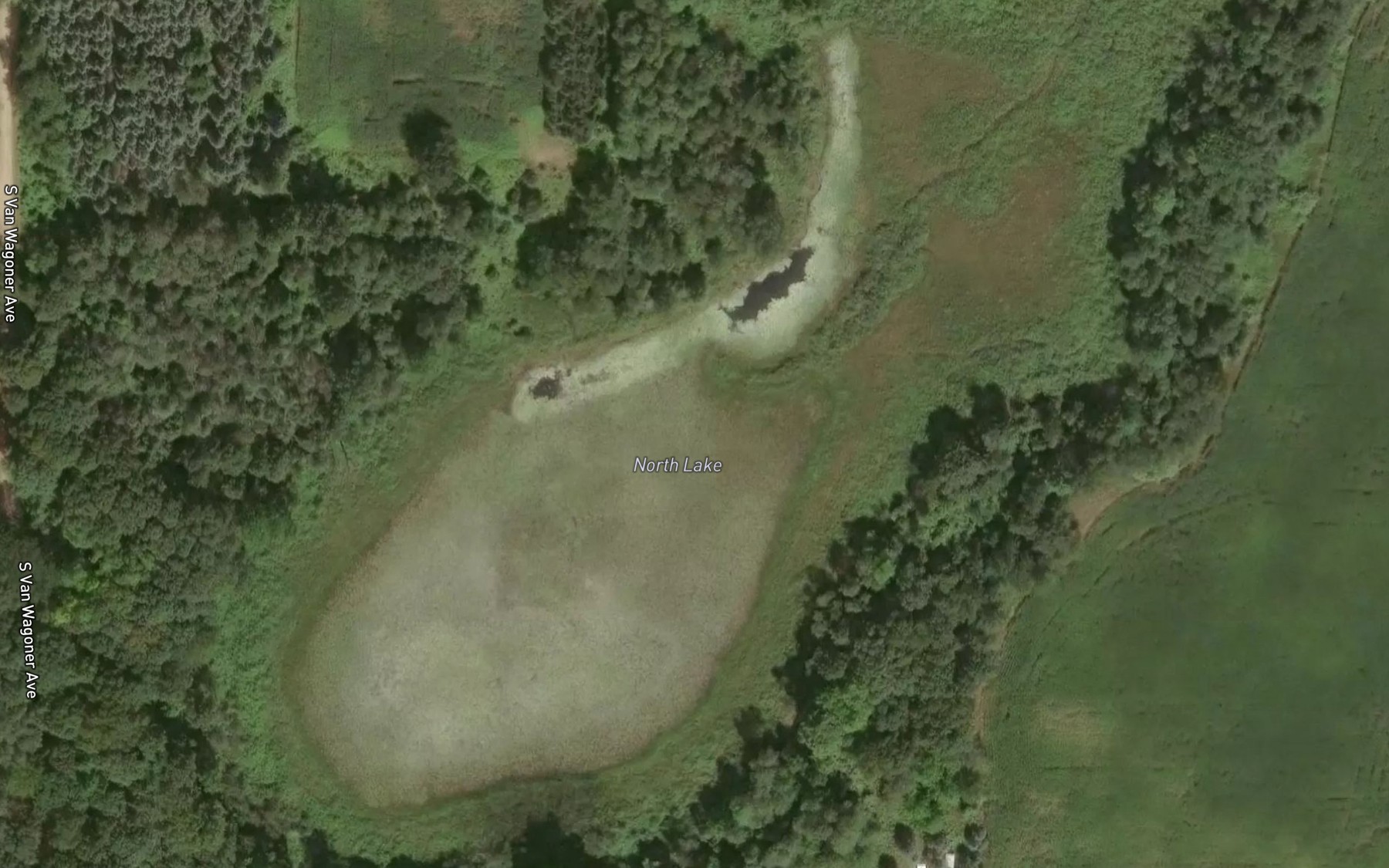 Satellite map of the North Lake