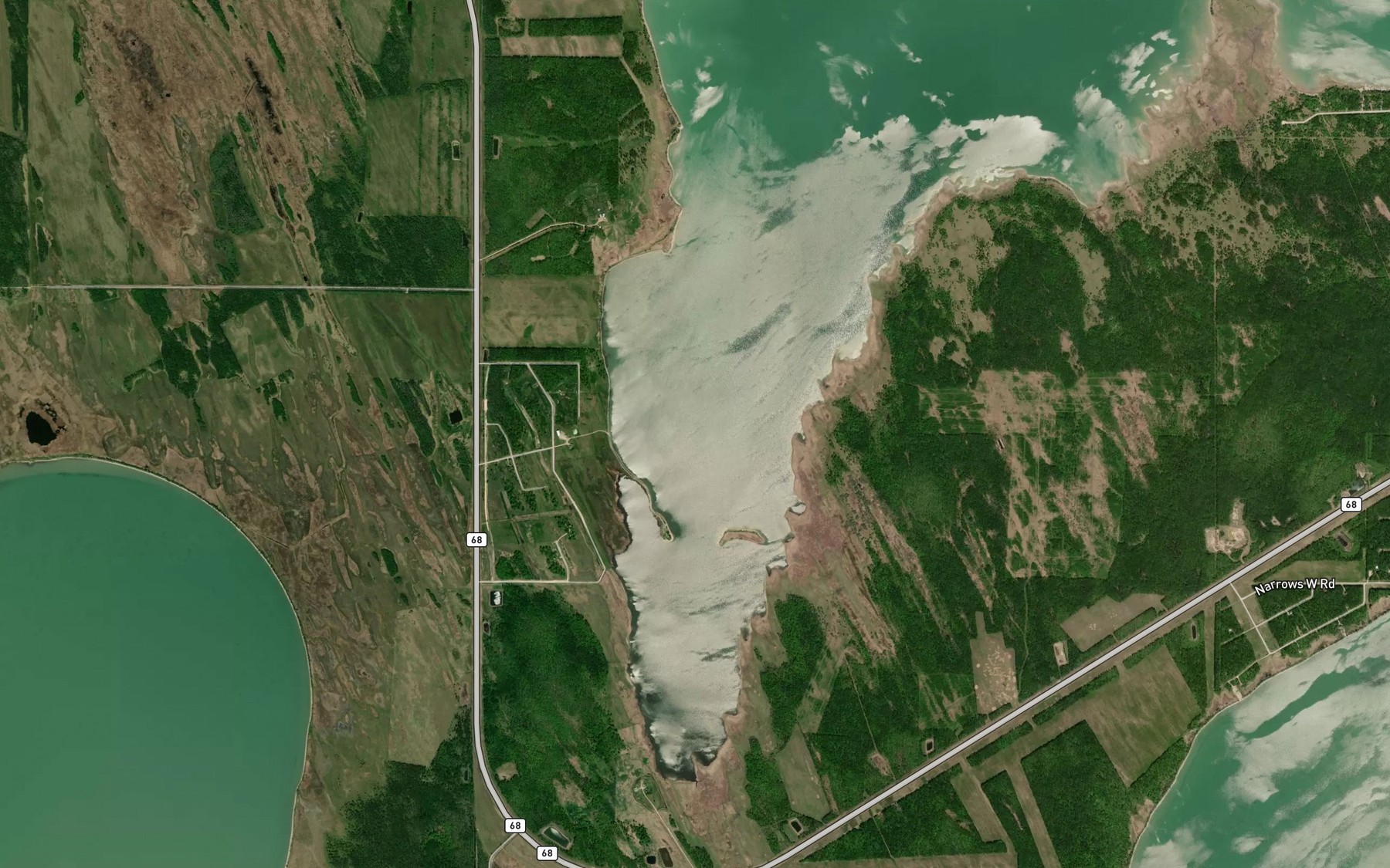 Satellite map of the Olafson Bay