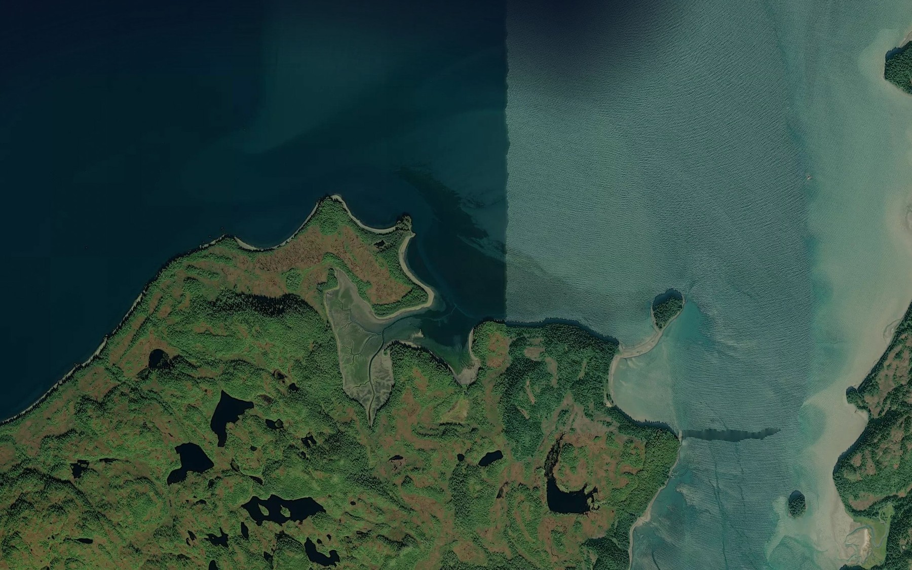 Satellite map of the Yelper Cove