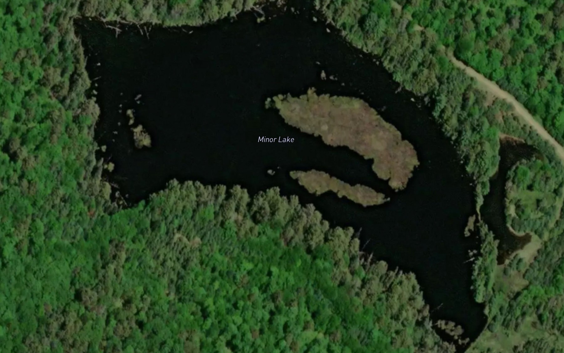 Satellite map of the Minor Lake