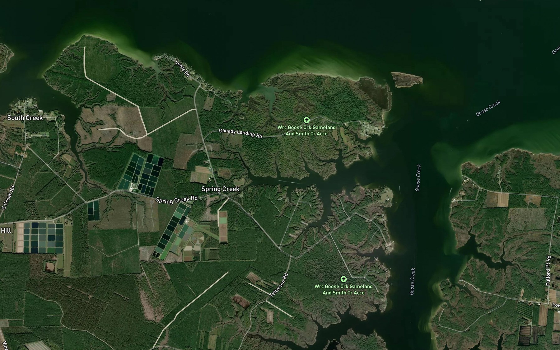 Satellite map of the Tar Landing Gut