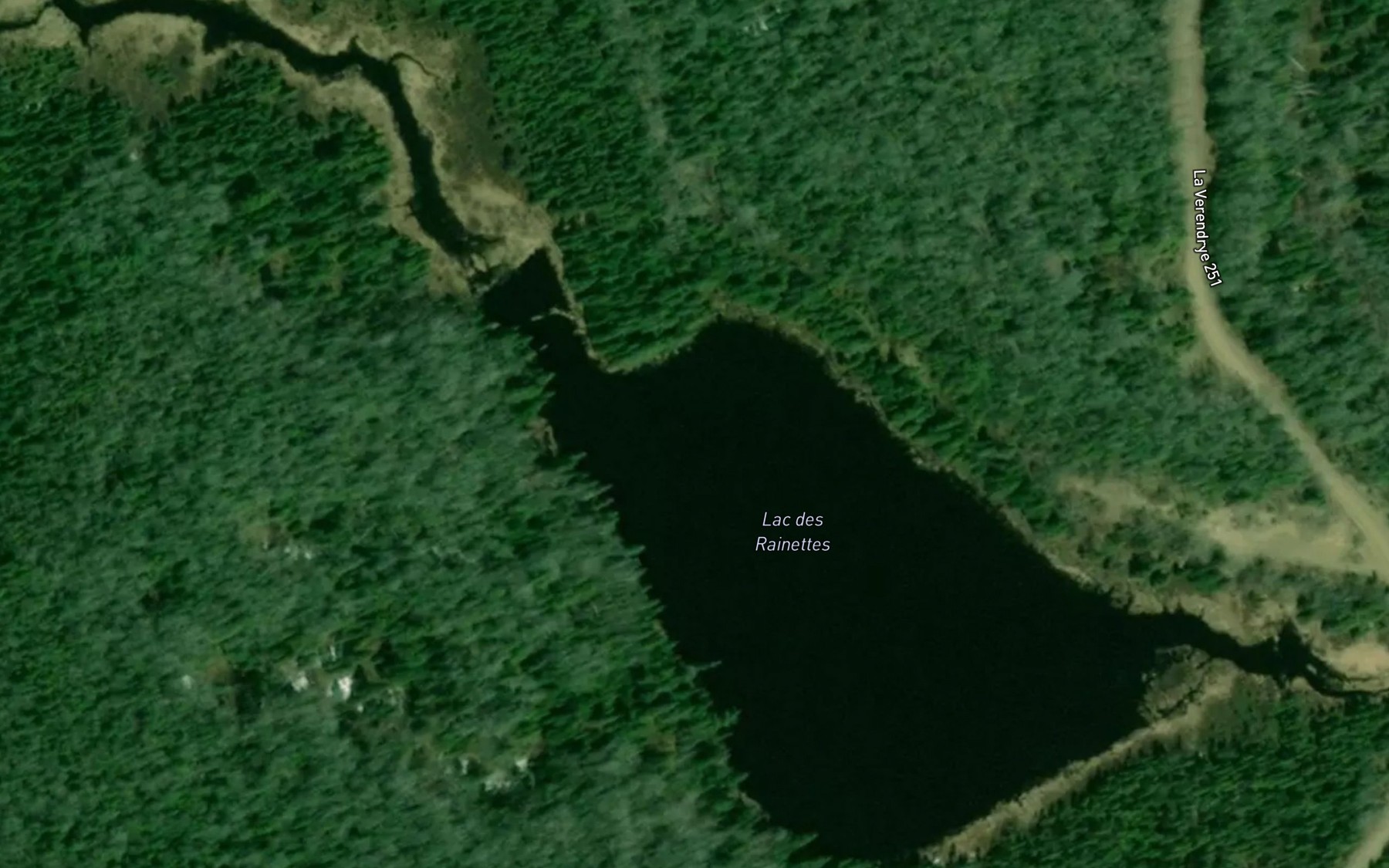 Satellite map of the Lac des Rainettes
