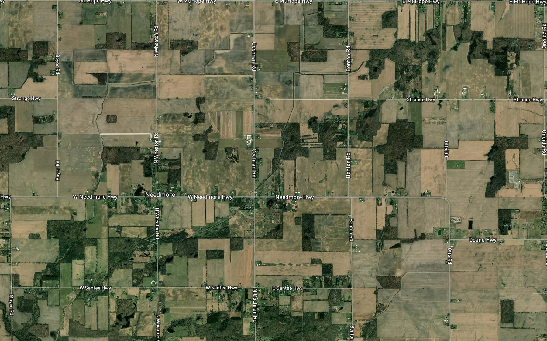 Satellite map of the Wright Pardee Skinner Drain