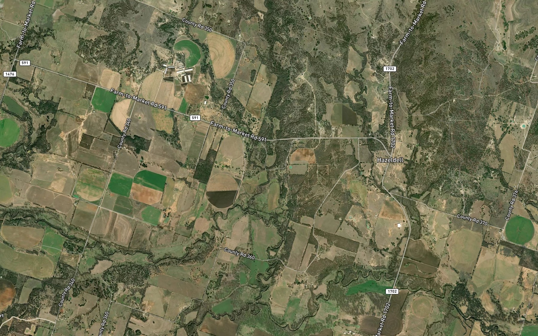 Satellite map of the Dry Joplin Creek