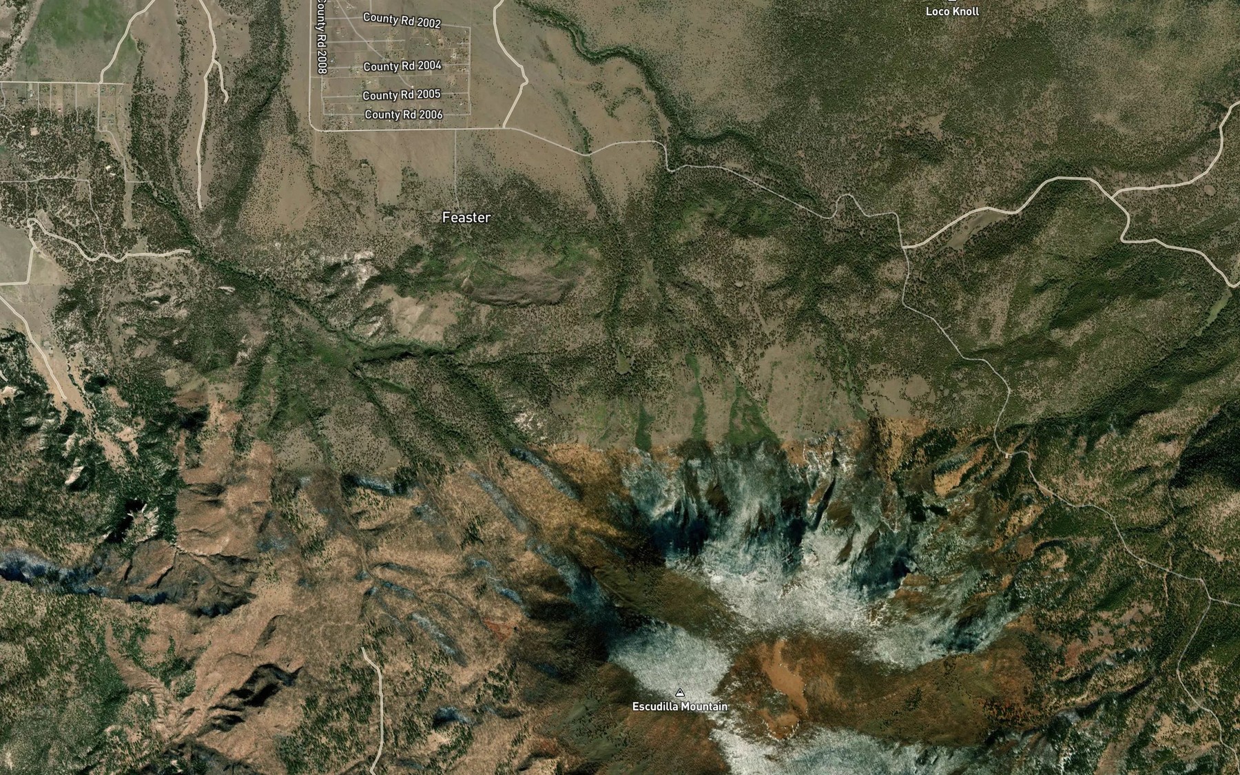 Satellite map of the Woods Creek Spring