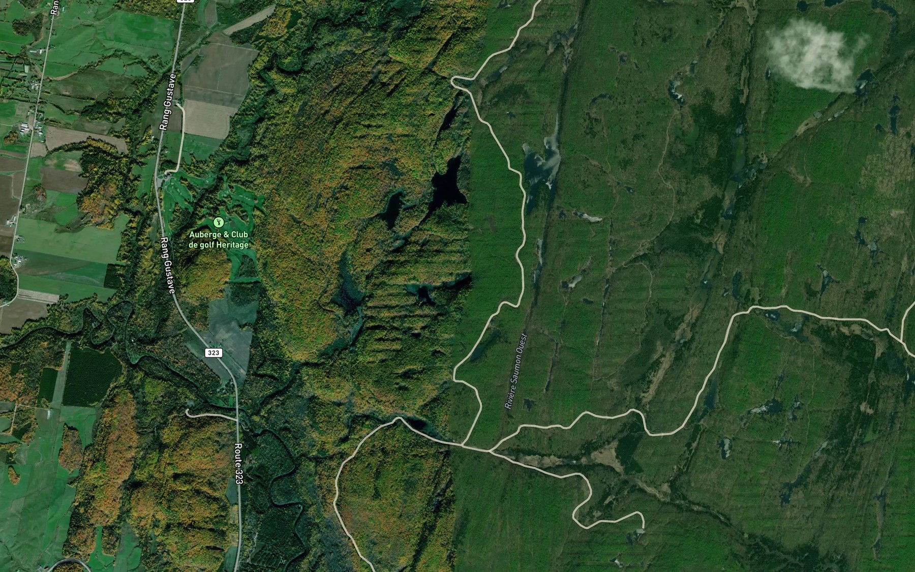 Satellite map of the Lac Pecan