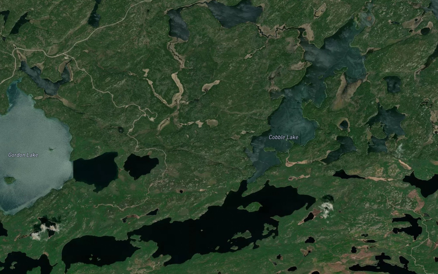 Satellite map of the Cobble Lake