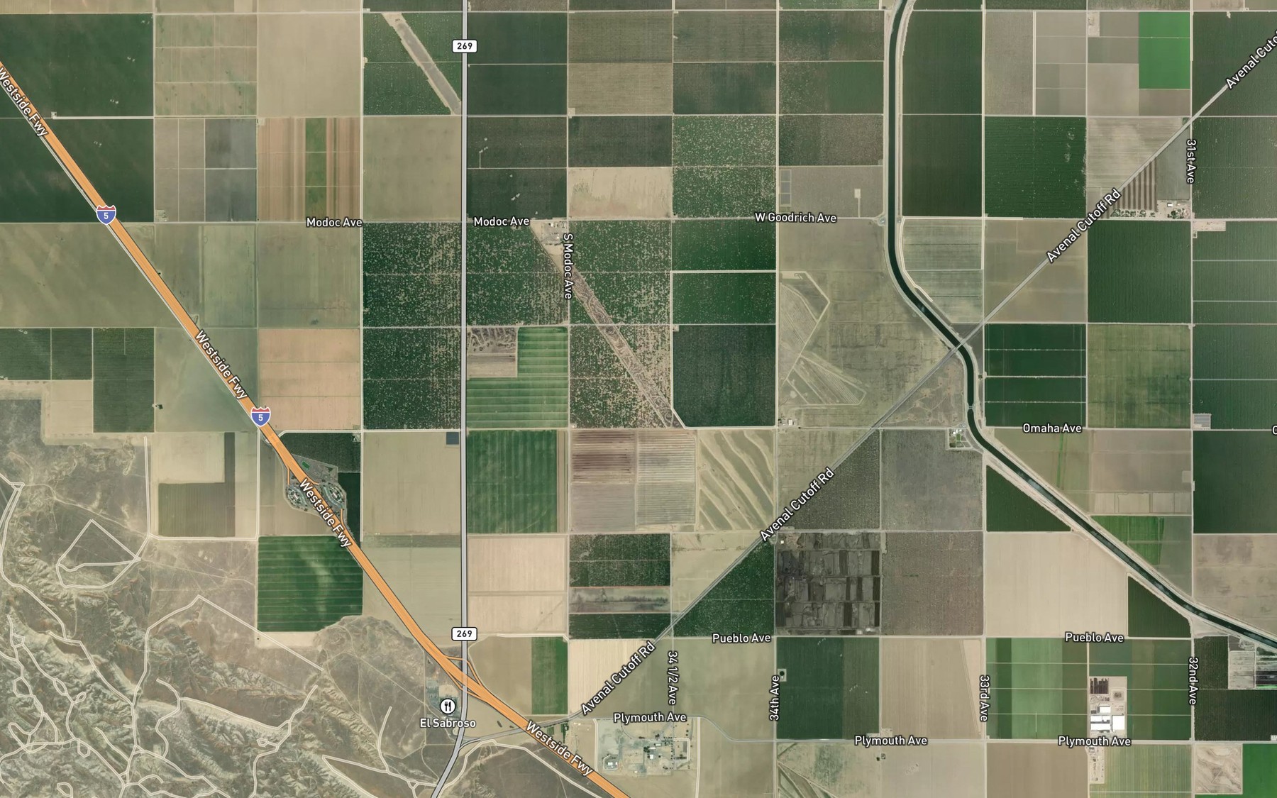 Satellite map of the Arroyo Largo