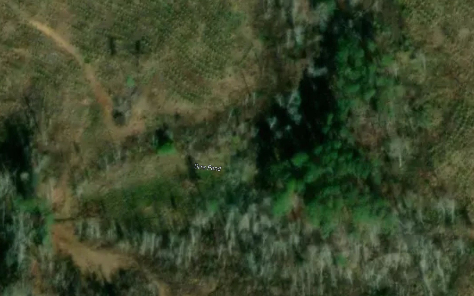 Satellite map of the Orrs Pond