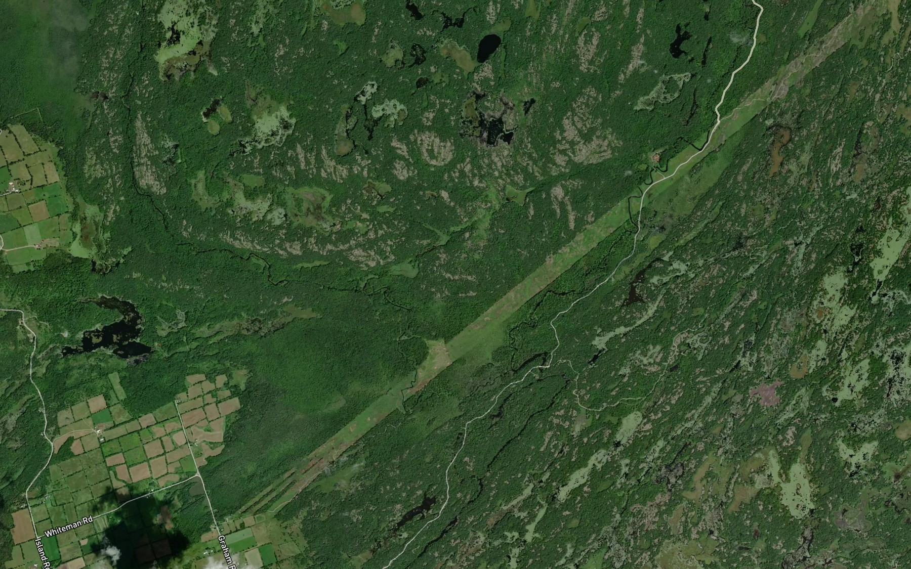 Satellite map of the West Black River