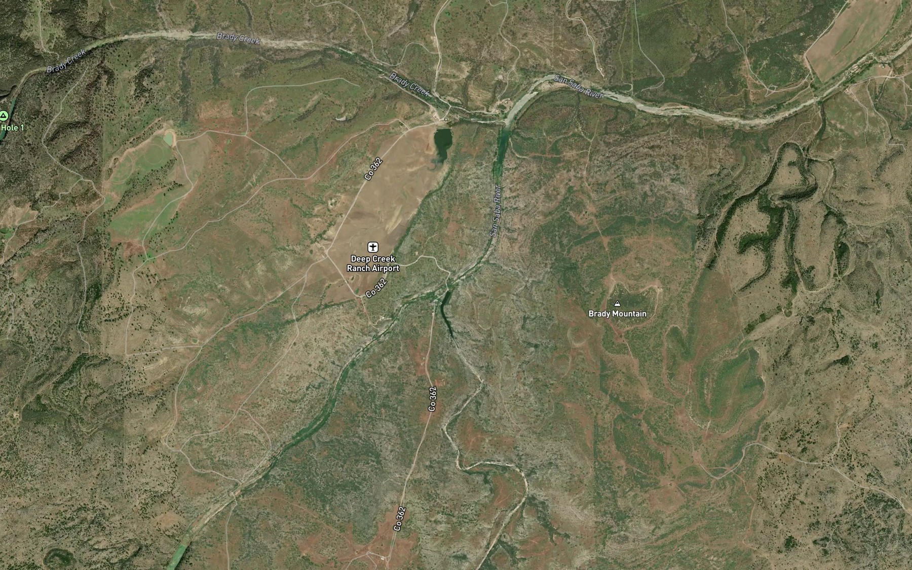 Satellite map of the Deep Creek