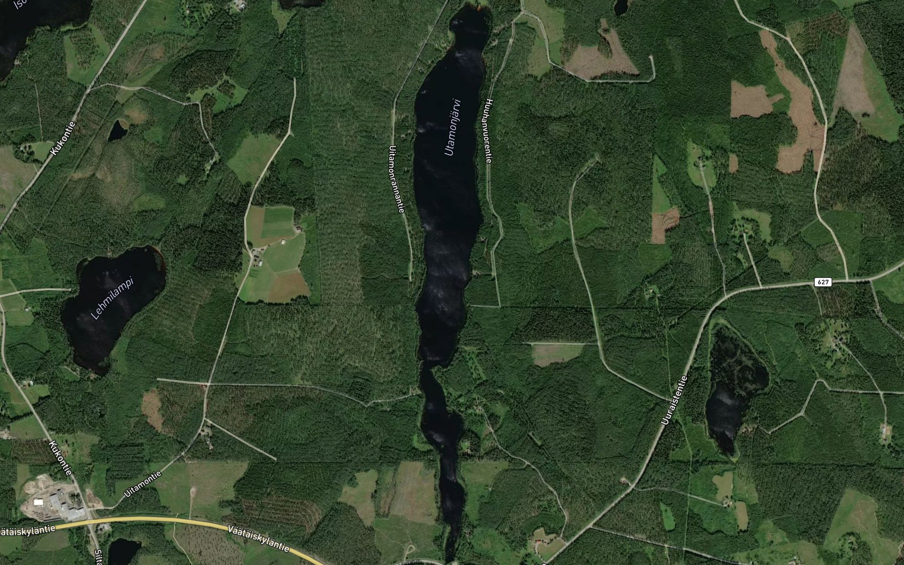 Satellite map of the Uitamonjarvi